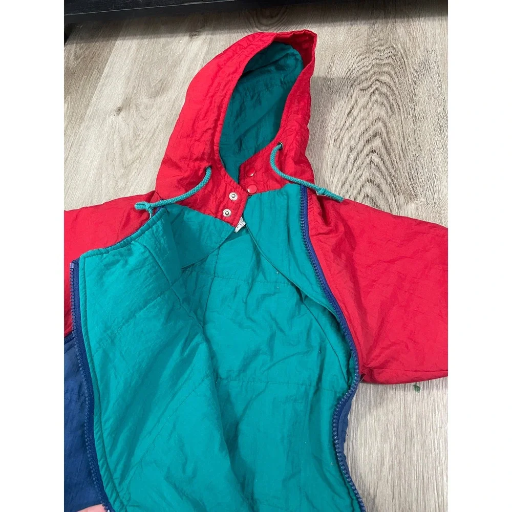 Baby Gap Vintage Insulated Snowsuit 12–18M Colorblock Red‎ Blue Teal Hooded